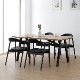 ［幅150］ ダイニングテーブル 150cm 北欧 ナチュラル 木製 四人用 オーク 食卓 テーブル ブラック 黒 リビング ダイニング