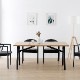 ［幅150］ ダイニングテーブル 150cm 北欧 ナチュラル 木製 四人用 オーク 食卓 テーブル ブラック 黒 リビング ダイニング