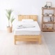 ［S/SD/D］ レグア ｜ ヒノキ ベッドフレーム すのこベッド ひのき無垢材 シングル セミダブル ダブル ベッド
