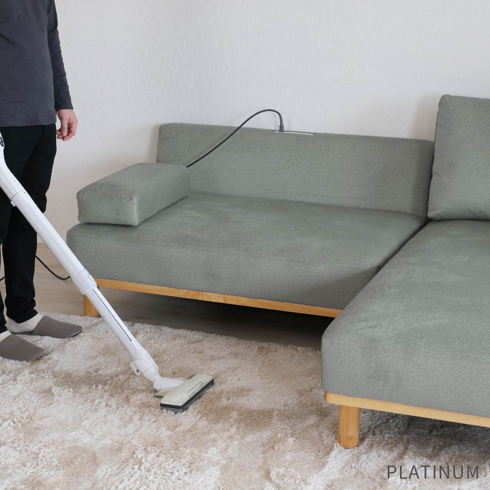 ［幅121］ MU-02 ｜ 2人掛け 高機能生地 お子様 ペット 脚付き ソファ