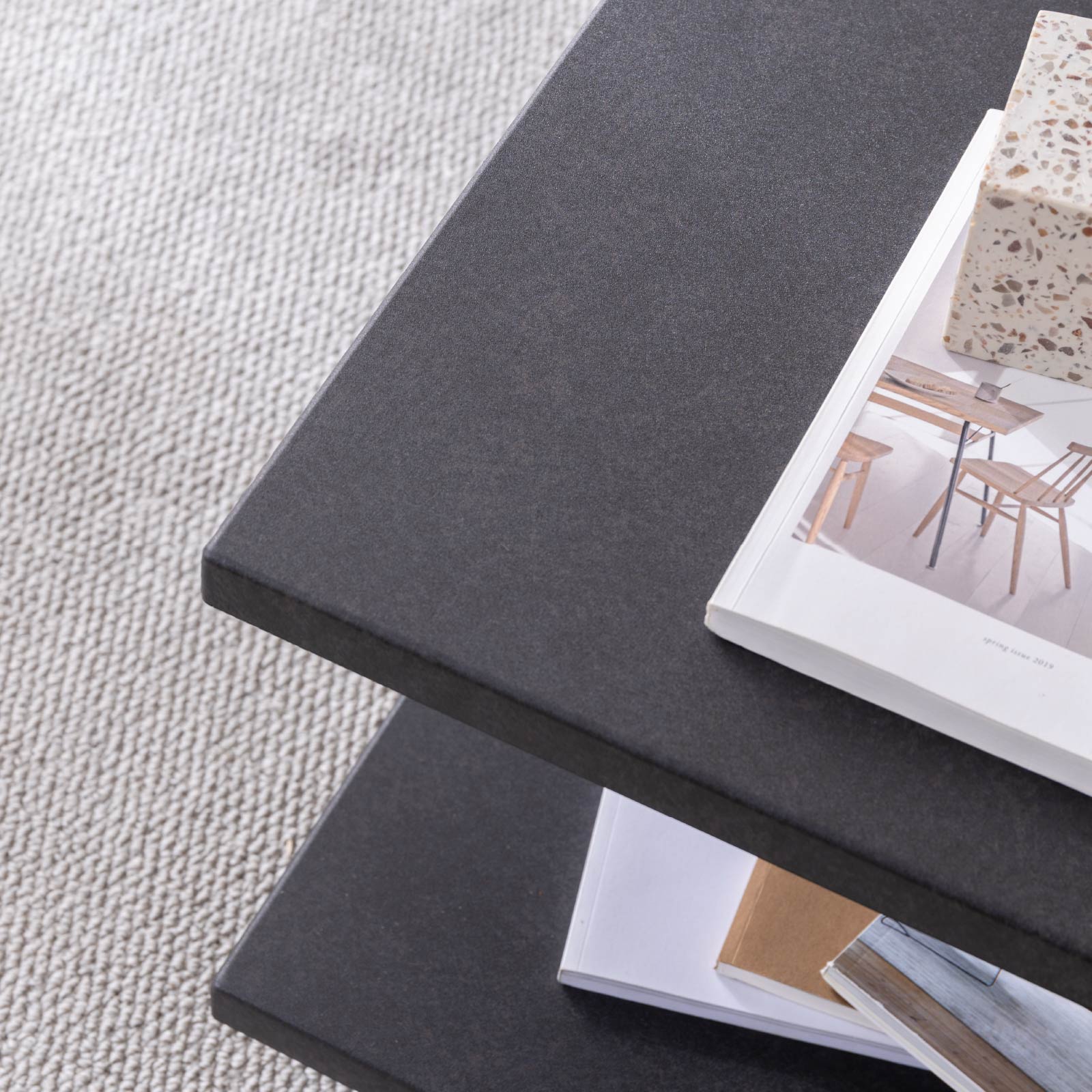 ［幅80］プレジー ｜ セラミック調 リビングテーブル ローテーブル センターテーブル