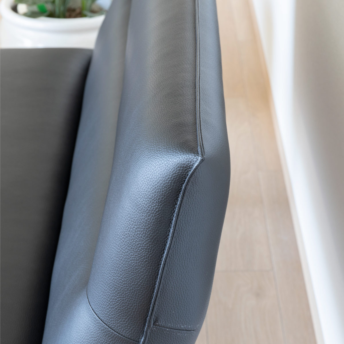 ［幅85/座面高42］ クレマ  |  ダイニングチェア ベンチ PVCレザー 背付き ソファ クロス脚