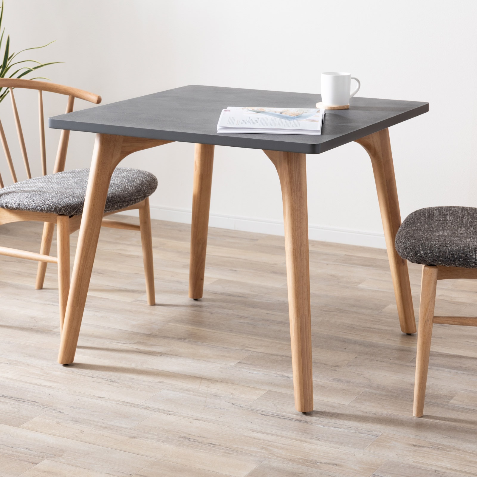 幅80］ダイニングテーブル 正方形 ｜ メラミン天板 コンパクトサイズ