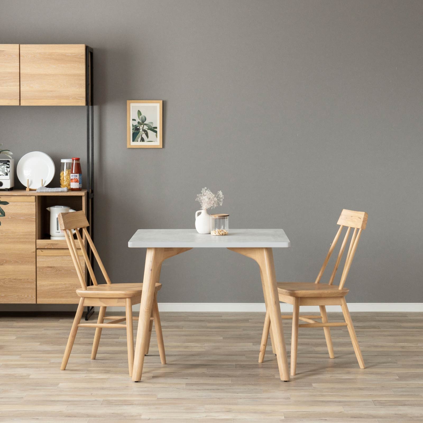 幅80］ダイニングテーブル 正方形 ｜ メラミン天板 コンパクトサイズ