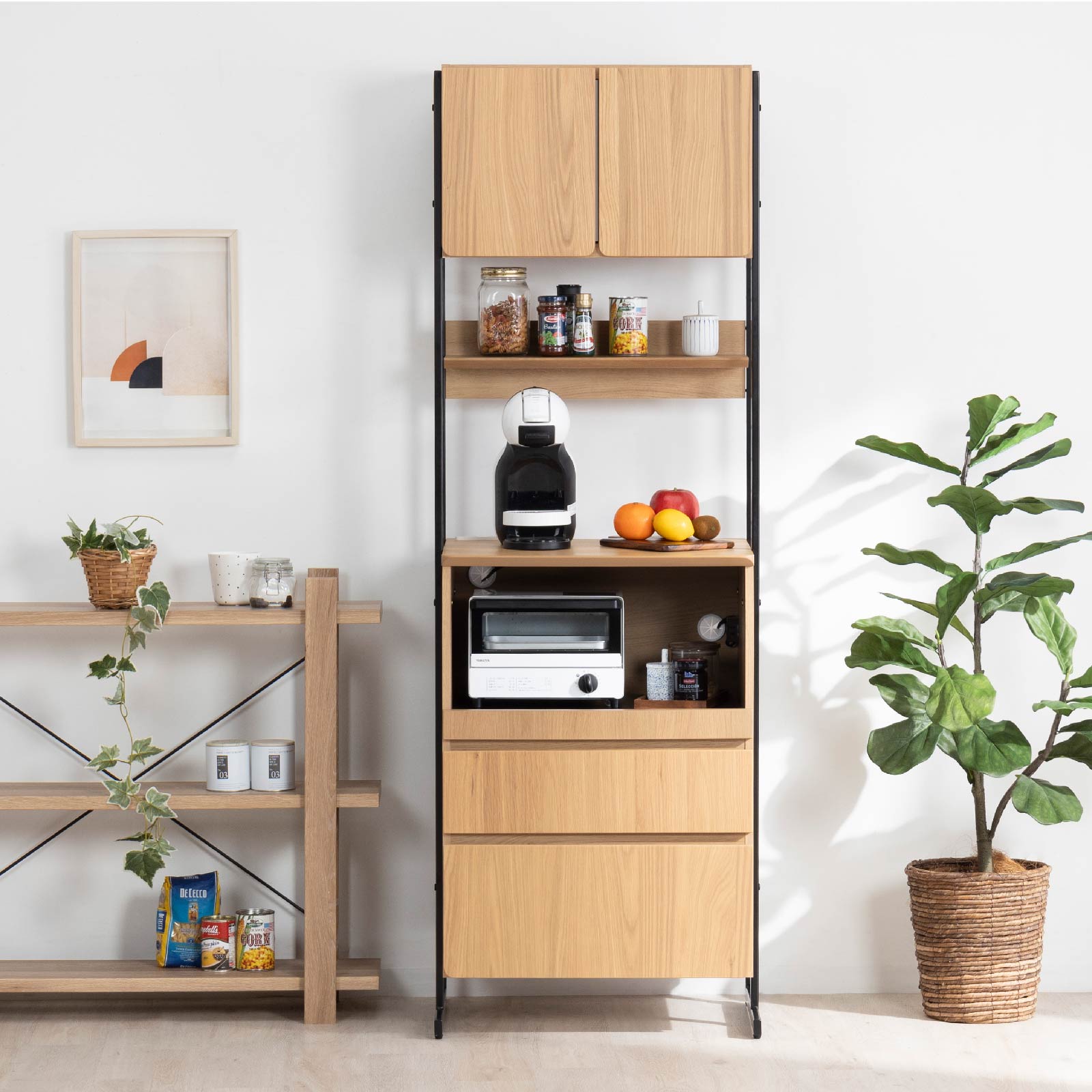 ［幅60］ デクレア ｜ 収納 食器棚 キッチンボード