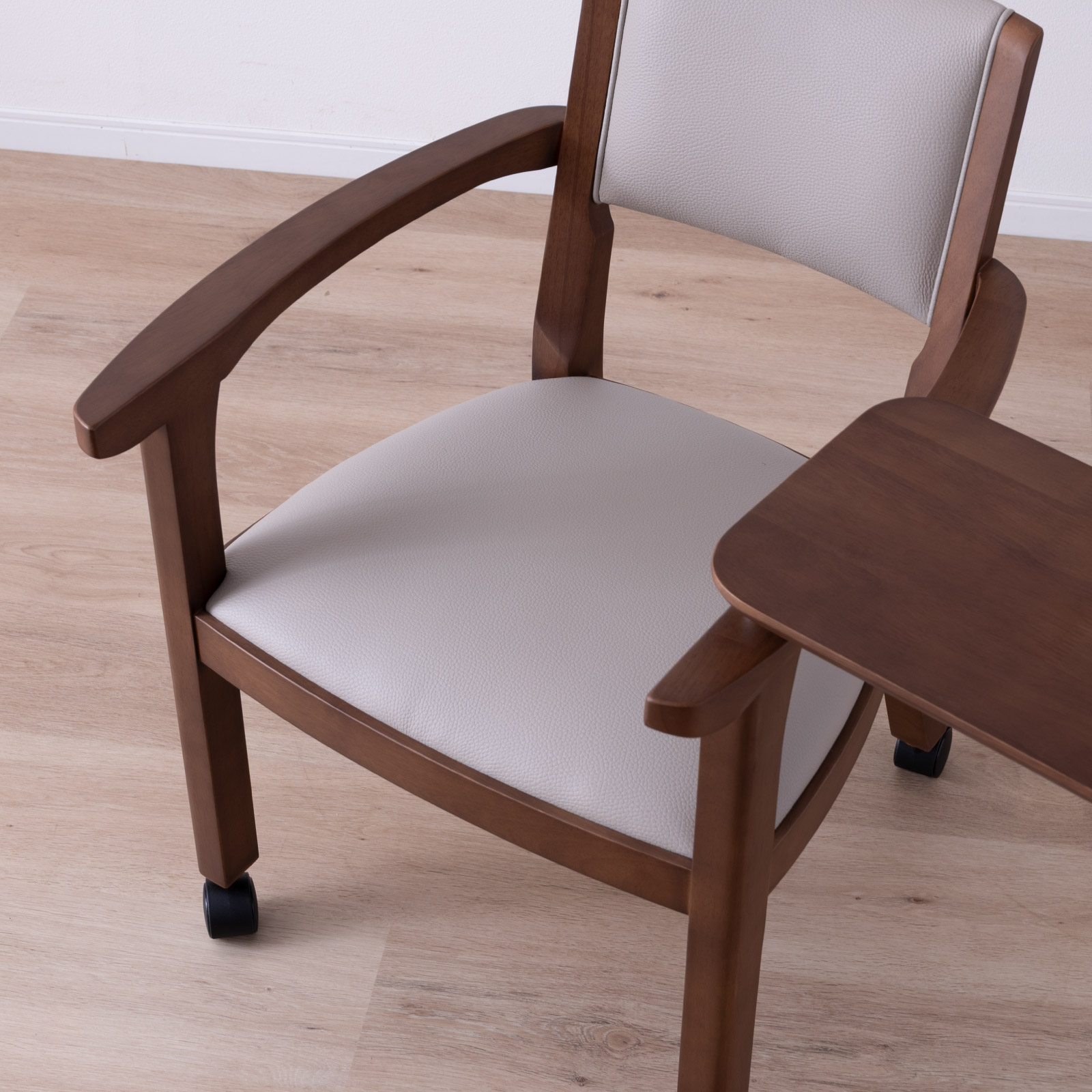 ［座面高44］ イスキア ｜ テーブル付き キャスター デスクチェア ダイニングチェア