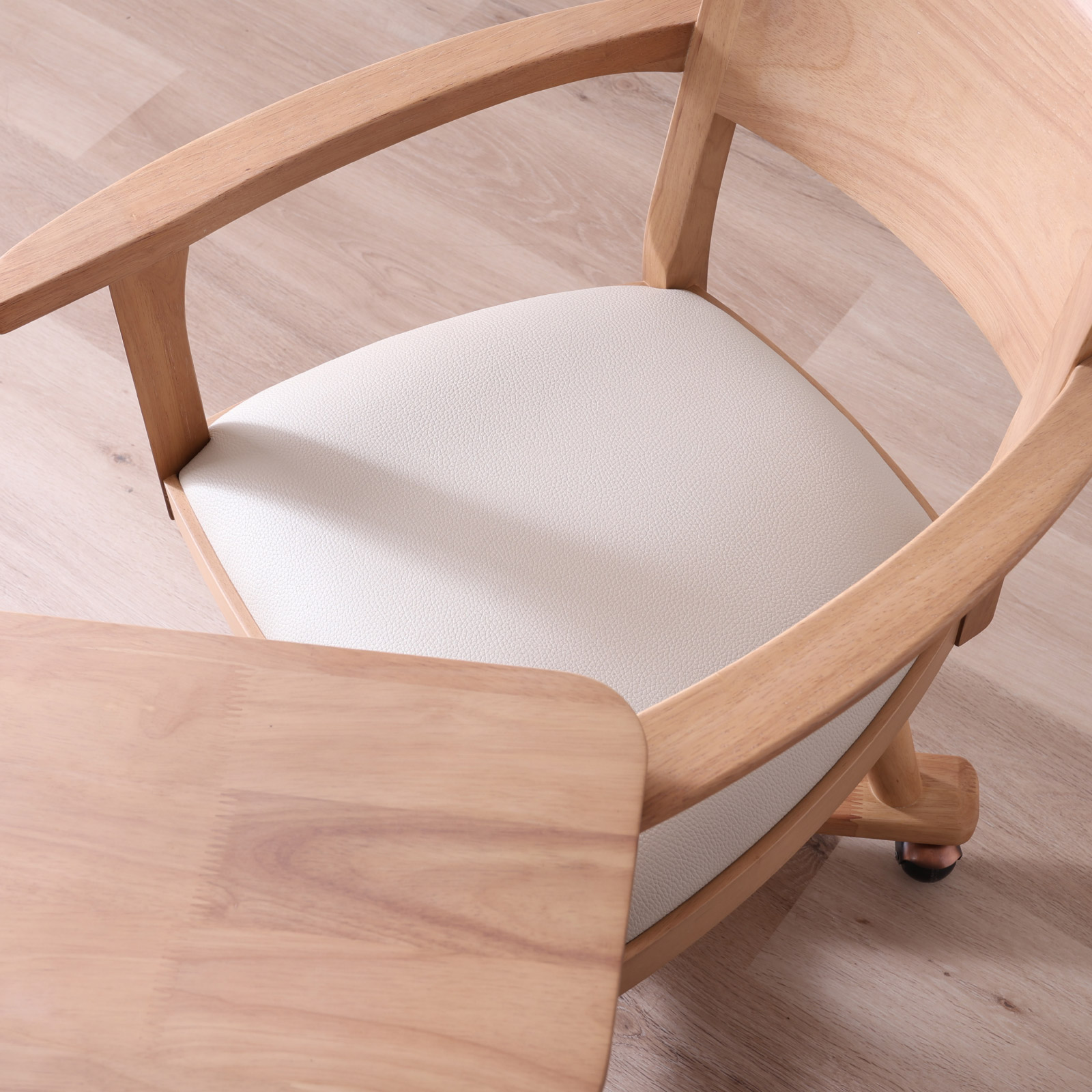 ［座面高44］ イスキア ｜ 回転 テーブル付き キャスター デスクチェア ダイニングチェア