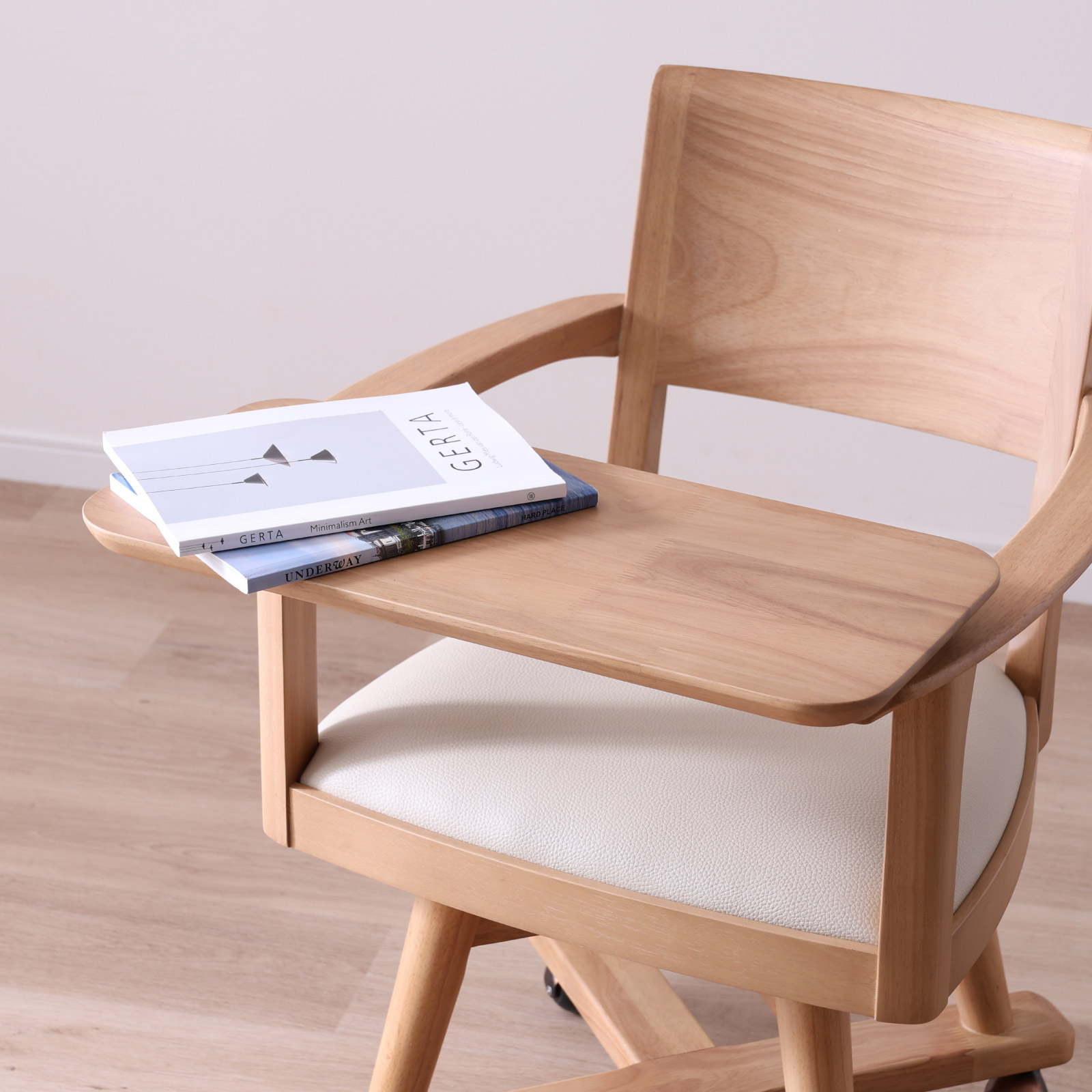 ［座面高44］ イスキア ｜ 回転 テーブル付き キャスター デスクチェア ダイニングチェア