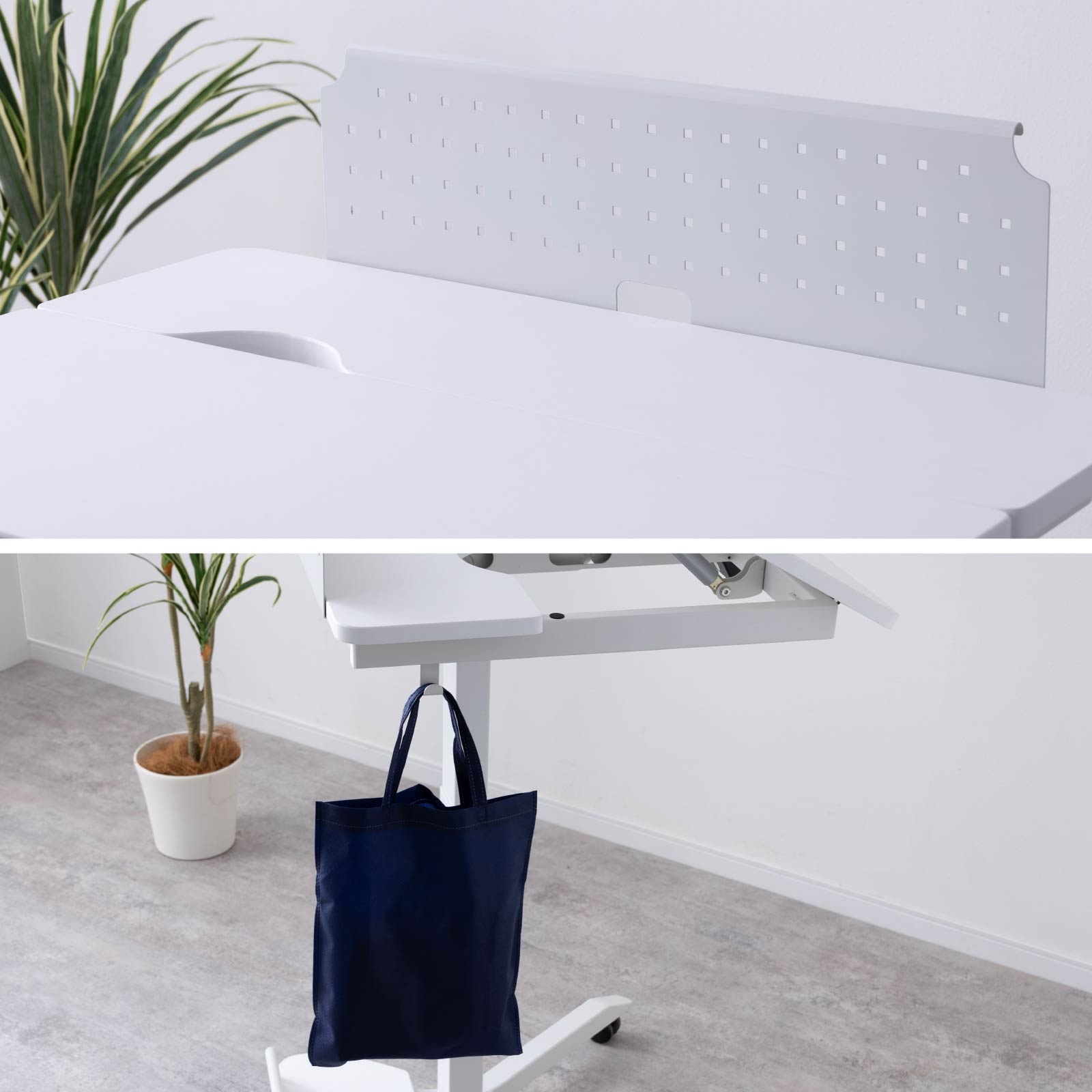 ［幅73］ エレメサ ｜ キャスター付き 自宅 オフィス パーソナルデスク アイアン脚