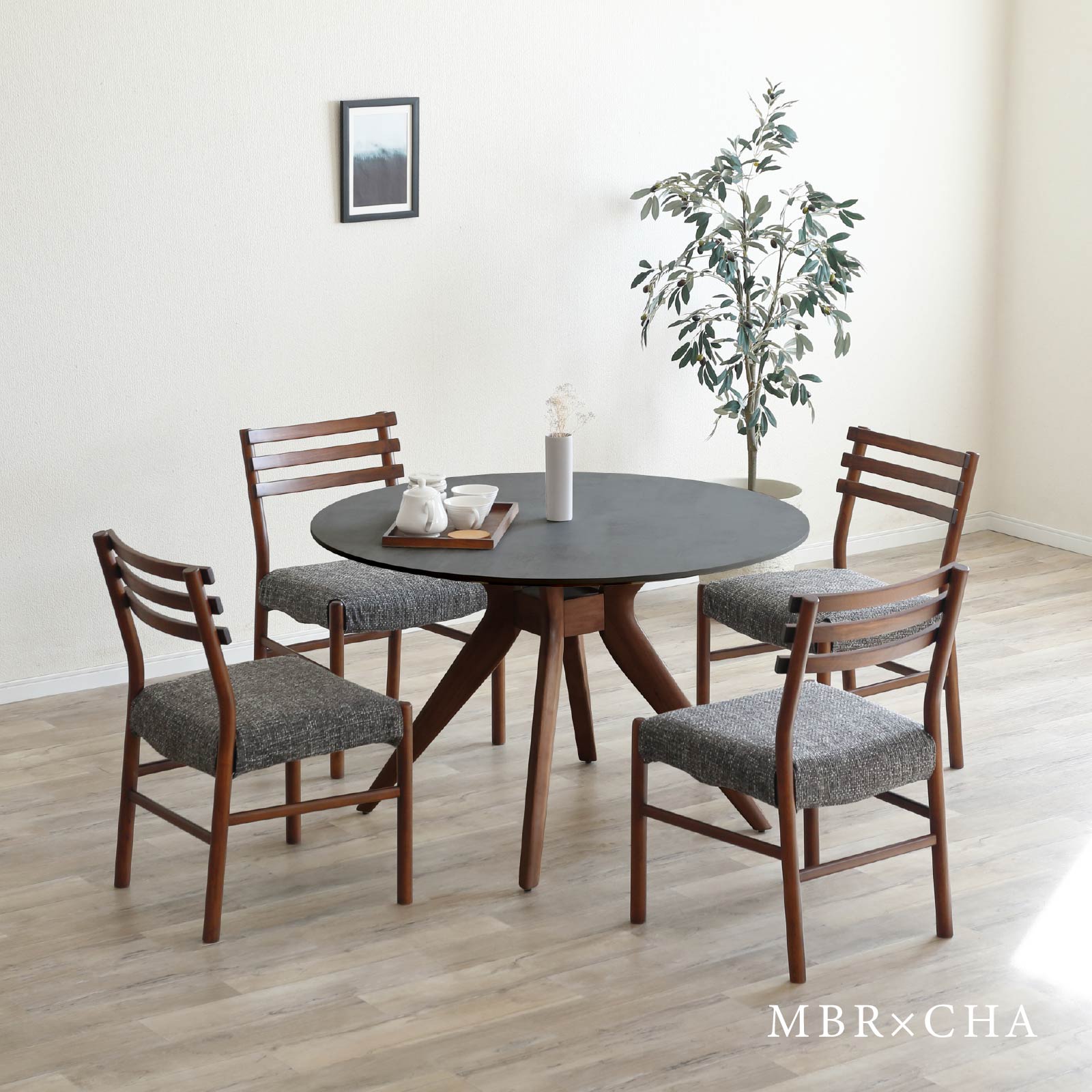 【2脚セット】［座面高44］ 軽量 無垢材 カバーリング ダイニングチェア