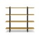 [幅120/高さ105］リズ | オープンラック シェルフ 4段 ラック 収納棚 アイアン