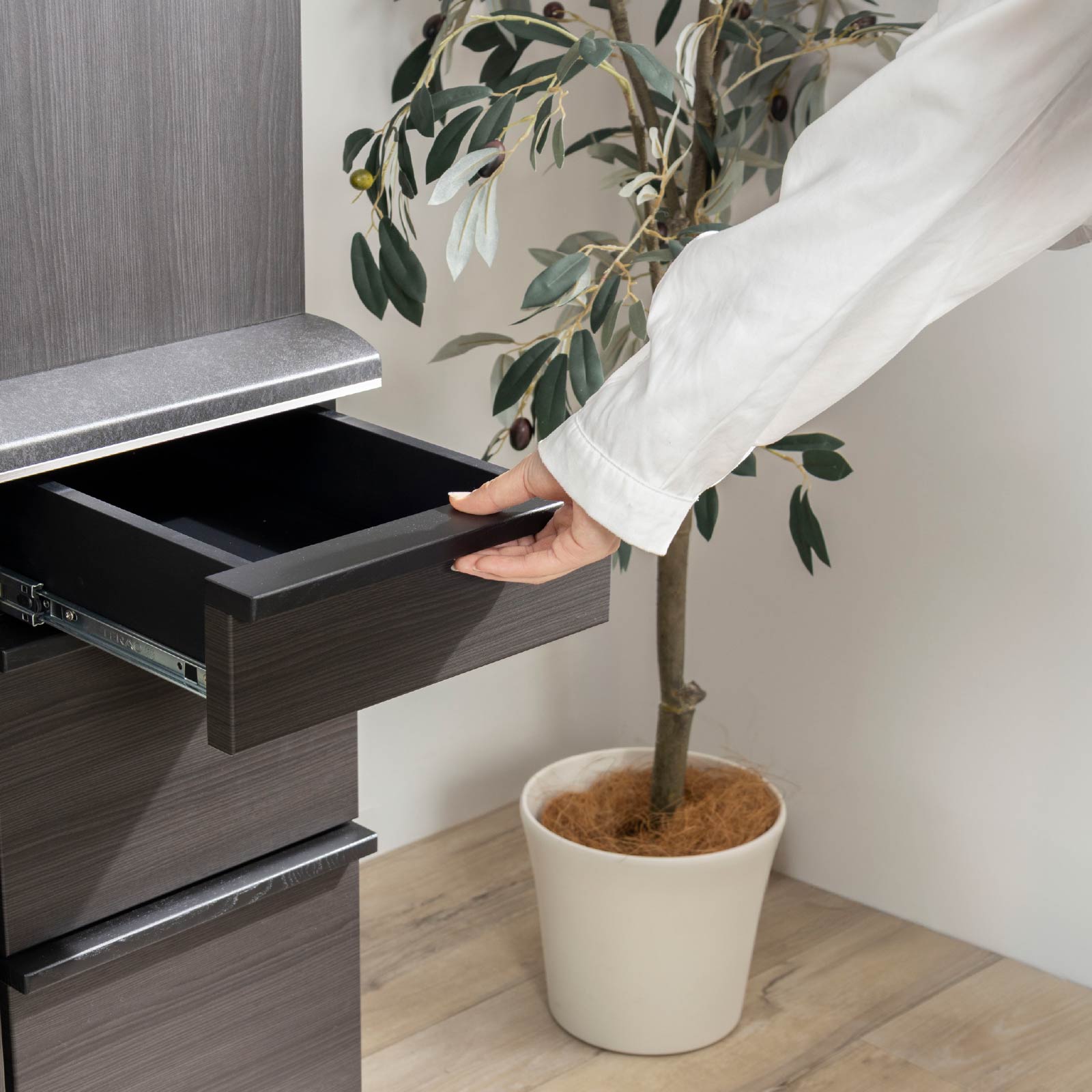 ［幅30］ LDD ｜ キャビネット サイドキャビネット セラミック調 デスク収納 収納棚 ディスプレイラック