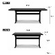 ［幅150-190］ 伸長テーブル メラミン ダイニングテーブル 伸縮 伸長式 テーブル 白 黒 2本脚 アイアン 棚板 大理石調 石目柄のサムネイル2