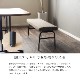 ［幅110/座面高44］ダイニングベンチ アイアン脚 ファブリック LDチェアのサムネイル5