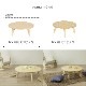 ［幅100］ MY ｜ ヒノキ 無垢天板 丸テーブル リビングテーブル ローテーブル センターテーブル 【在庫限り品】