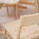 【2脚セット】［幅46.5/座面高41.5] ダイニングチェア ヒノキ 無垢材