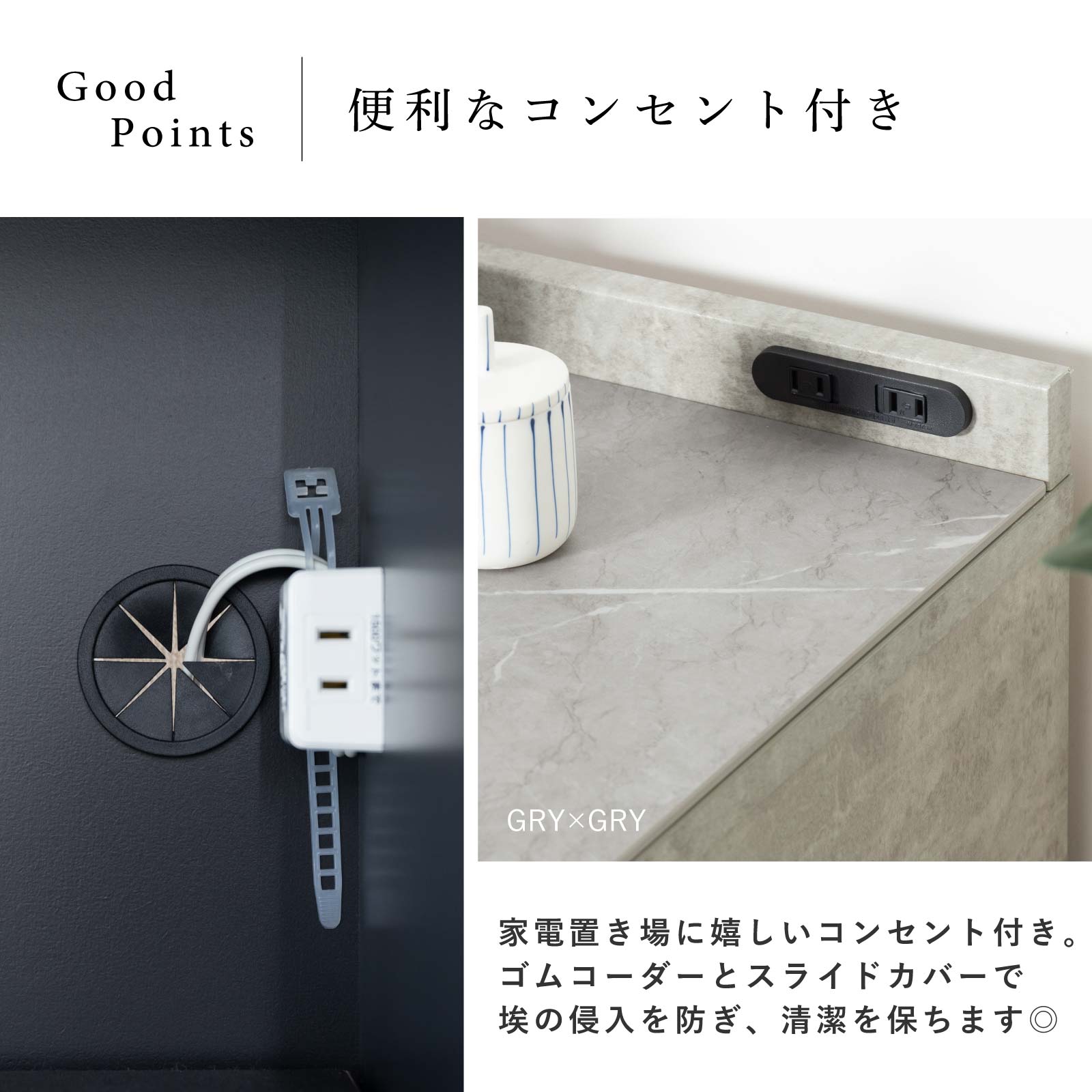 ［幅180］ オレゴン ｜ セラミック キッチンカウンター 収納 大容量 ゴミ箱スペース【※翌10営業日後に出荷】 画像7