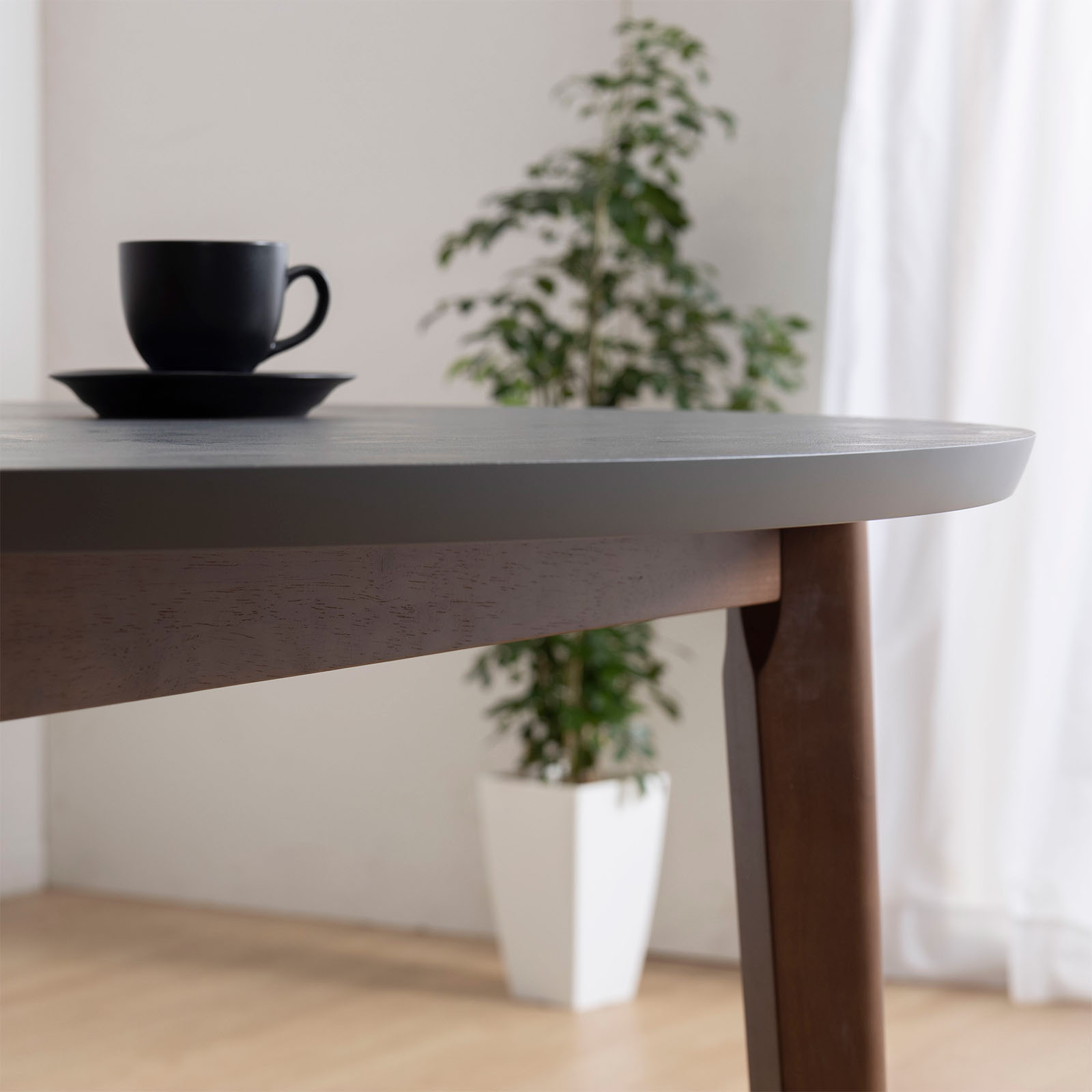 ［幅110］ スカルノ ｜ メラミン化粧板 丸テーブル ダイニングテーブル