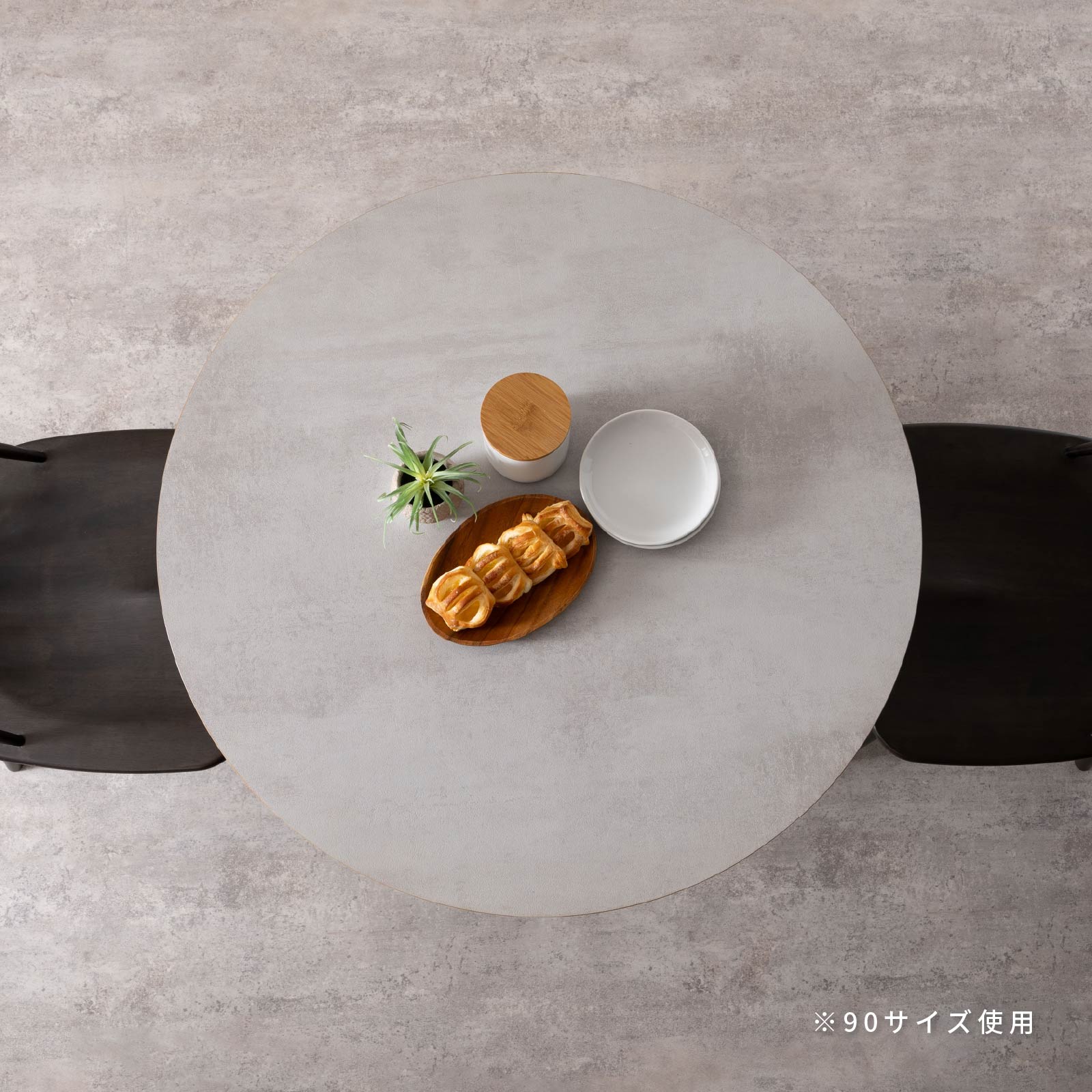 ［幅90/110］ ラジアル ｜ メラミン化粧板 アイアン脚 丸テーブル ダイニングテーブル 画像17