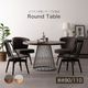 ［幅90/110］ ラジアル ｜ メラミン化粧板 アイアン脚 丸テーブル ダイニングテーブルのサムネイル1