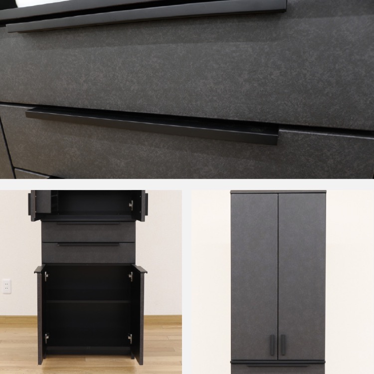 食器棚 キッチンボード セラミック調 60 DB｜家具の通販tac