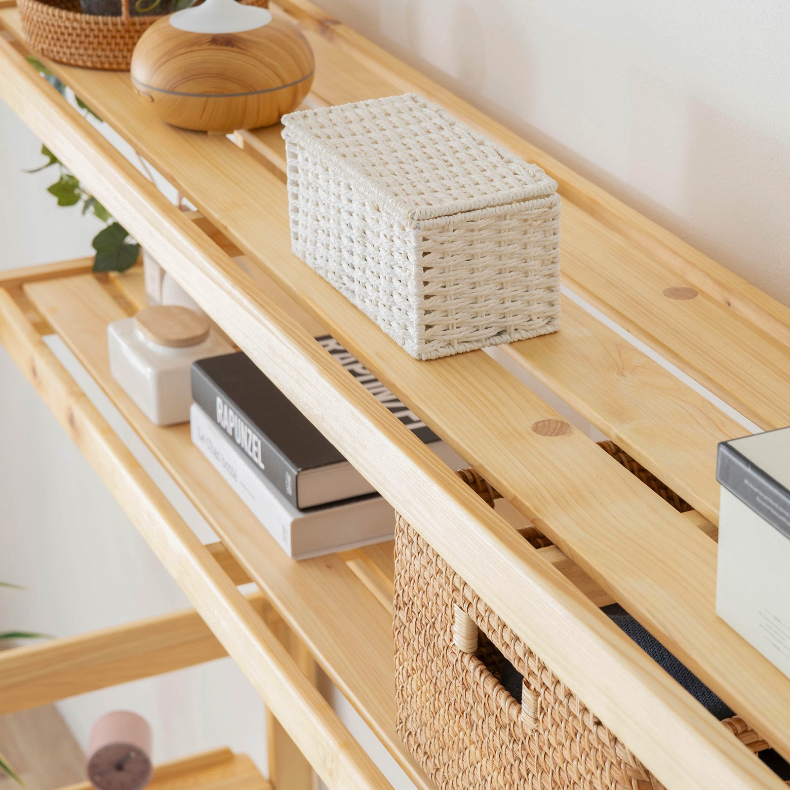 ［シングル］ クエッタ ｜ 多機能 ひのき無垢材 コンパクト 高さ調整 ベッドフレーム