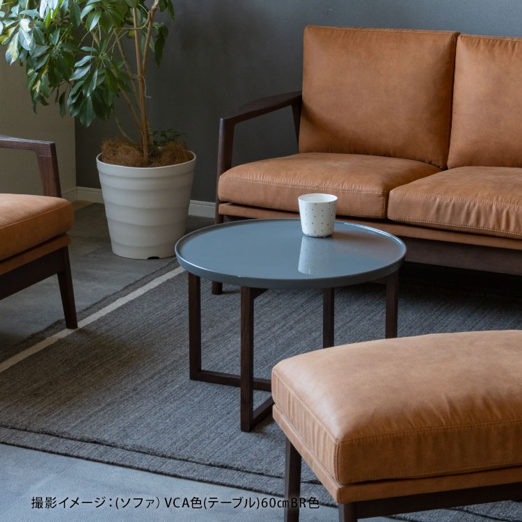 ［幅138/座面高42］ ソファ 二人掛け パーソナルチェア レッドオーク 無垢材 レザー調 ファブリック アームソファ デザイナーズ