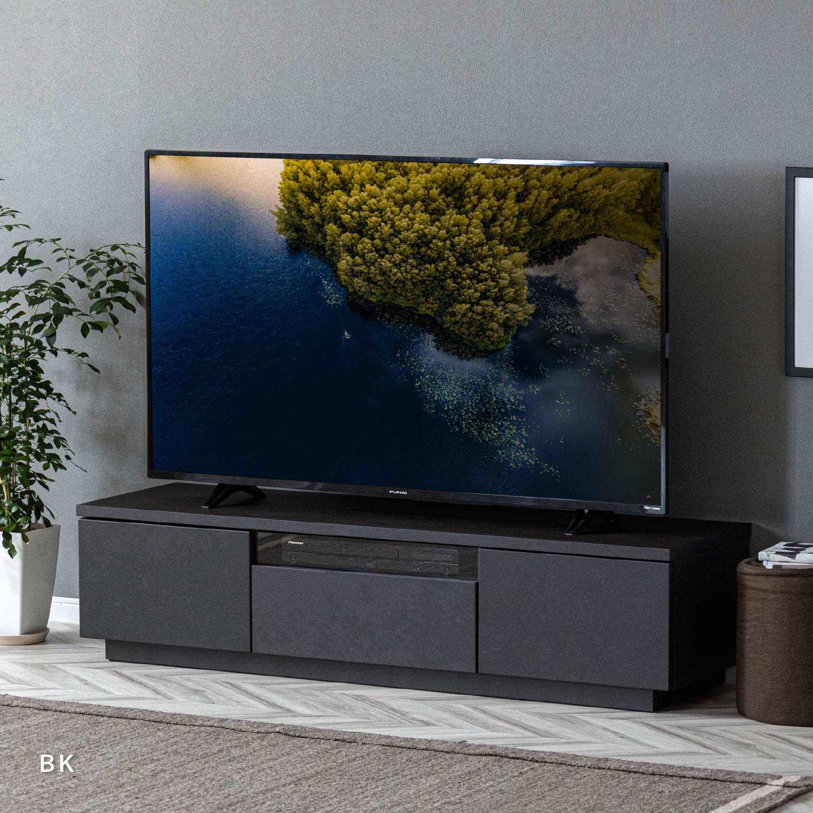 幅140］ テレビ台 ローボード ｜ セラミック調 シンプルモダン 完成品