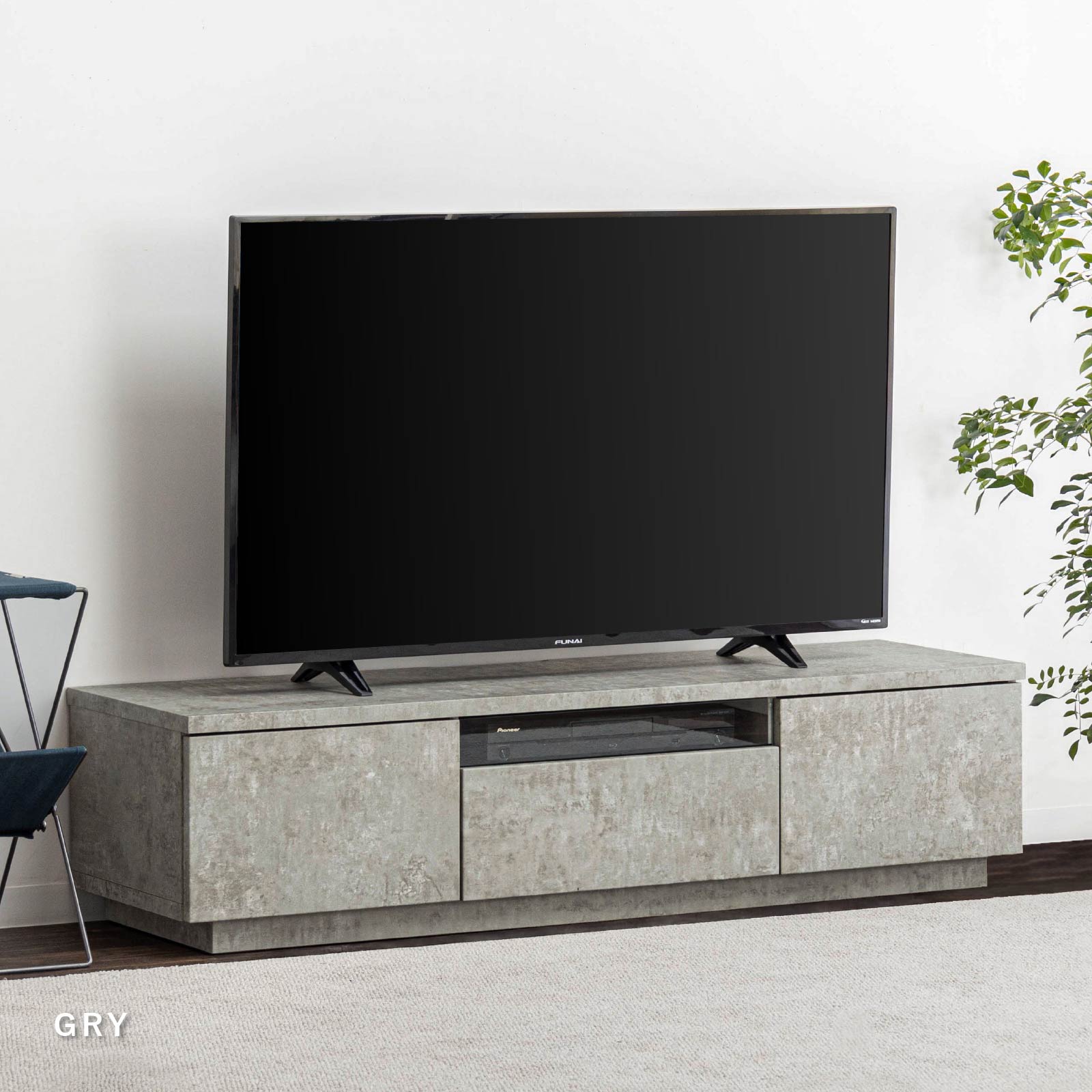 幅140］ テレビ台 ローボード ｜ セラミック調 シンプルモダン 完成品