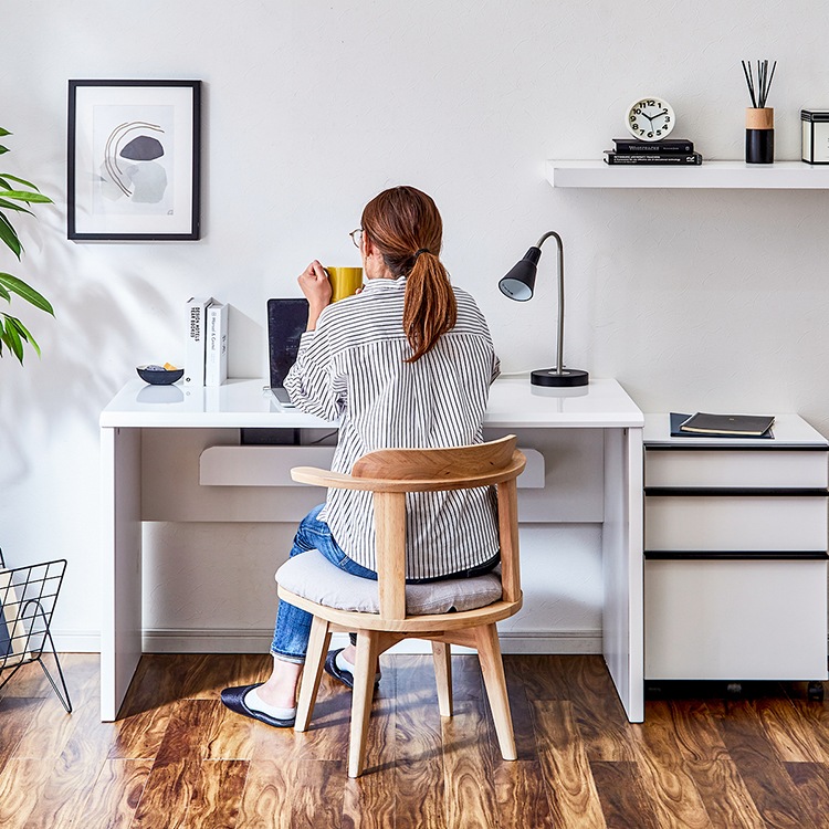 デスク 学習机 パソコンデスク ホワイト LDD 120 デスク WH