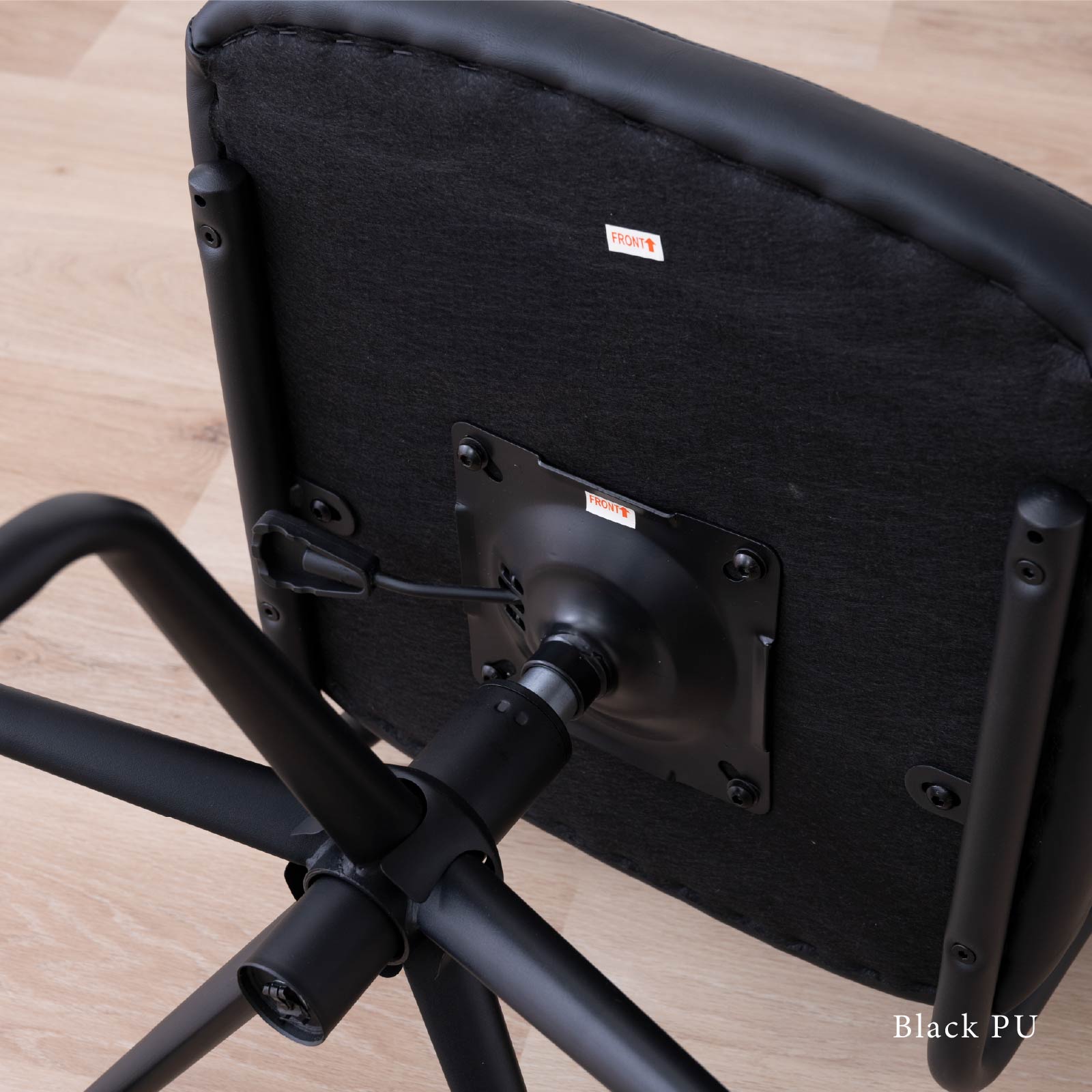 ［座面高さ44-50］ オービ ｜ 肘付き 回転 昇降 ラタン スチール キャスター デスクチェア