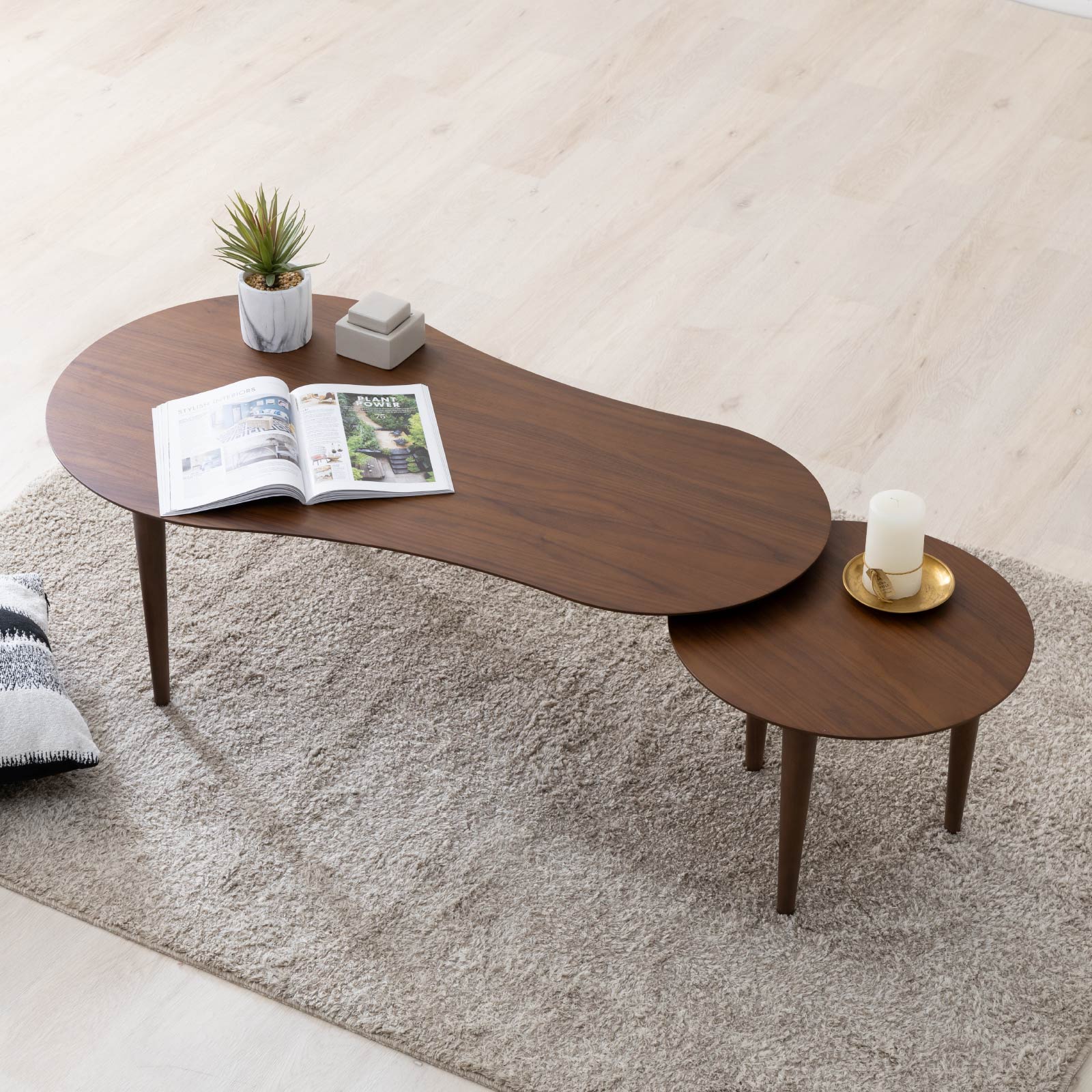 ⑥ 天童木工 スクエアテーブル モダン 高級家具 ローテーブル センター