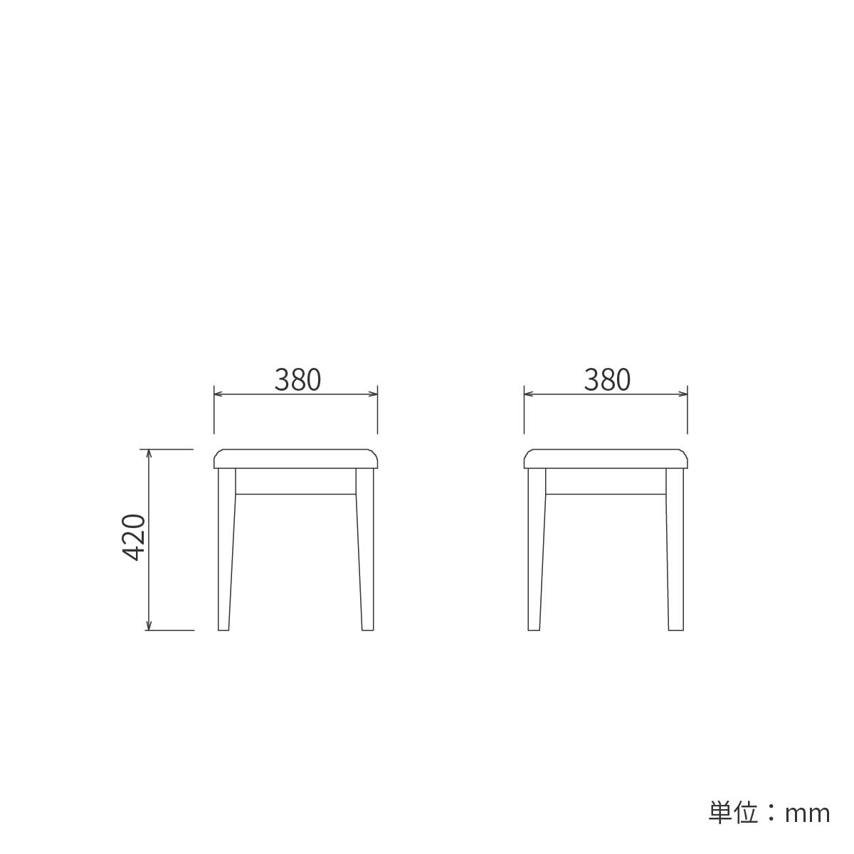 ［幅38/座面高42］ メリル | スツール ドレッサーチェア PVCレザー