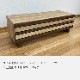 ［幅120］ テレビ台 テレビボード 脚付き 格子 ルーバー 木目 ローボード