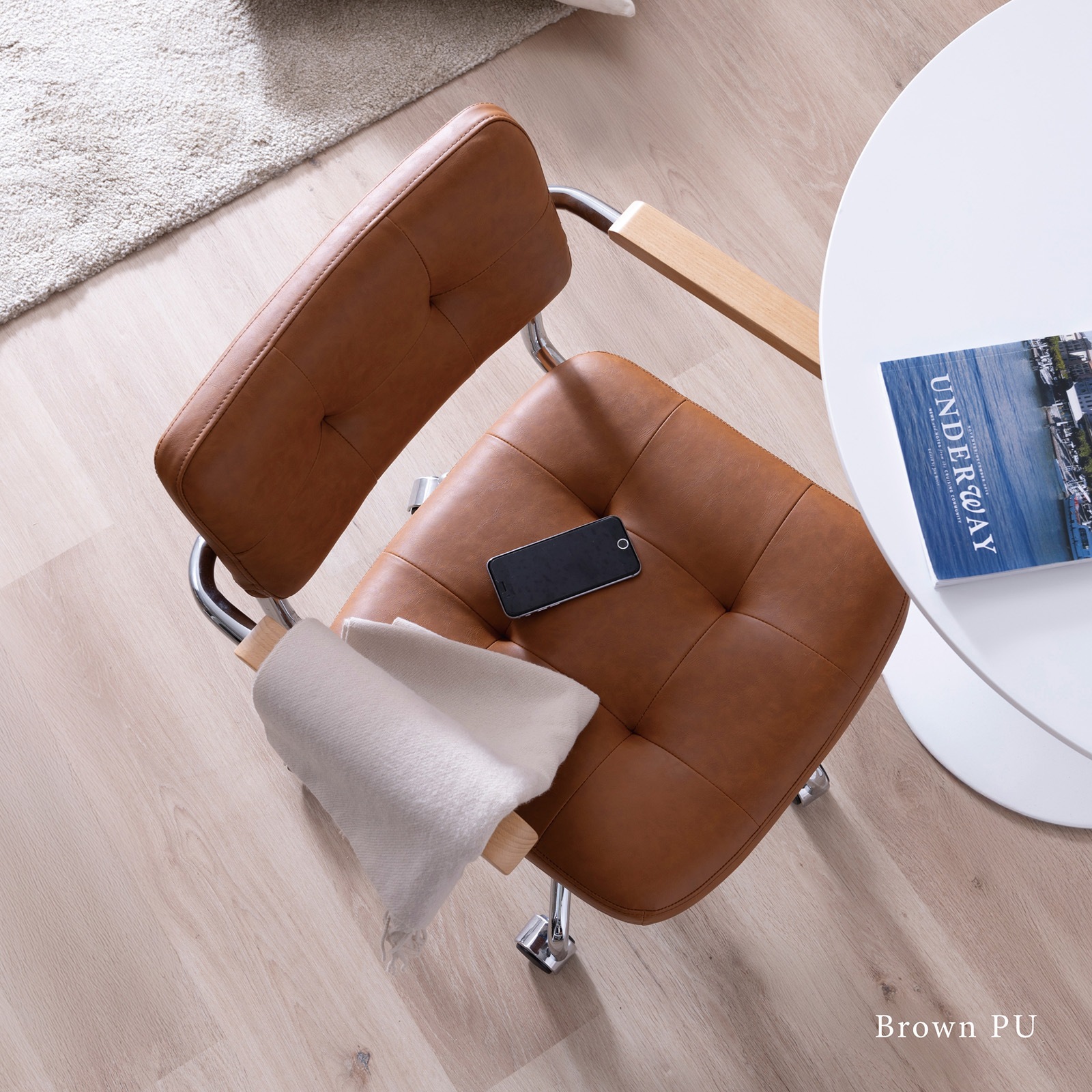 ［座面高さ44-50］ ターナ ｜ 肘付き 回転 昇降 スチール キャスター デスクチェア