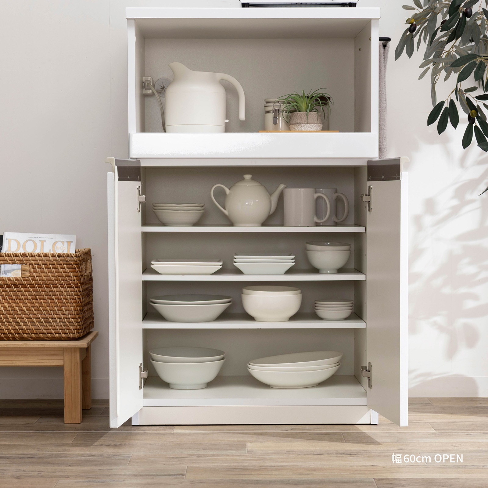 ［幅60］ ユアー ｜ 収納 スライド棚 レンジ台 キッチンカウンター