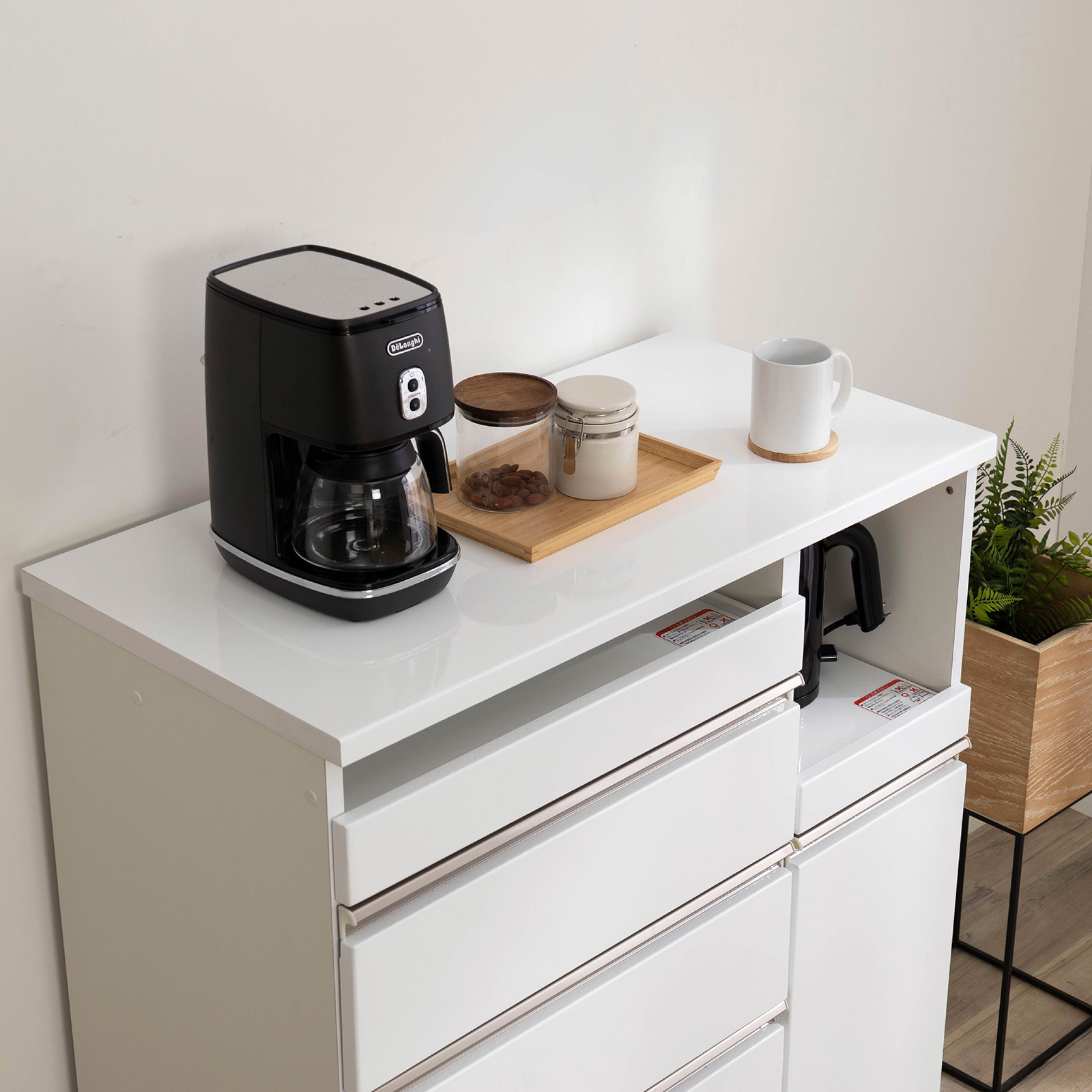 ［幅90］ ユアー ｜ 収納 スライド棚 レンジ台 キッチンカウンター