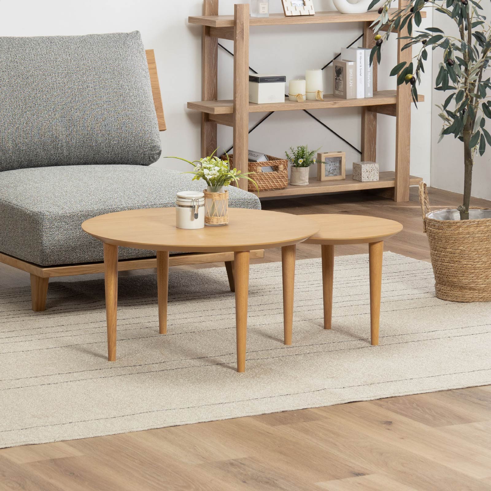 ［幅70-142］ ランス ｜ 伸長式 丸テーブル リビングテーブル ローテーブル センターテーブル 画像9