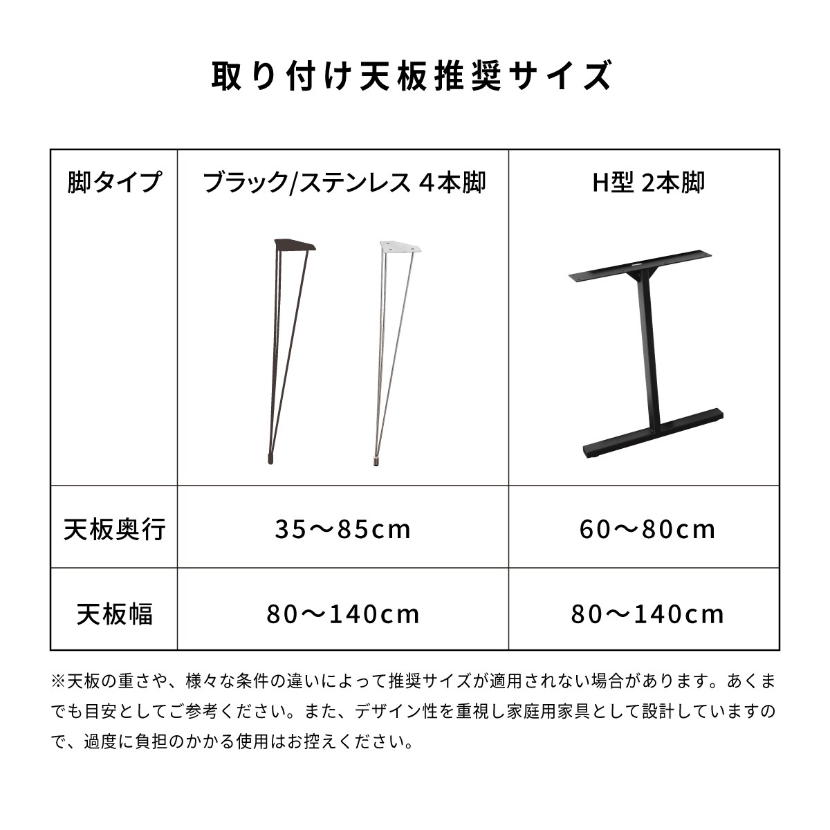 【パーツ単品】 アイアン脚 DIY 単品 テーブル脚 アイアン H型 2脚セット テーブル 脚 パーツ 2本セット アジャスター付き スタイリッシュ 無骨 スチール脚 ダイニングテーブル 天板 幅 80 90 100 110 120 130 140 cm デスク 机 2本脚 スチール レッグ