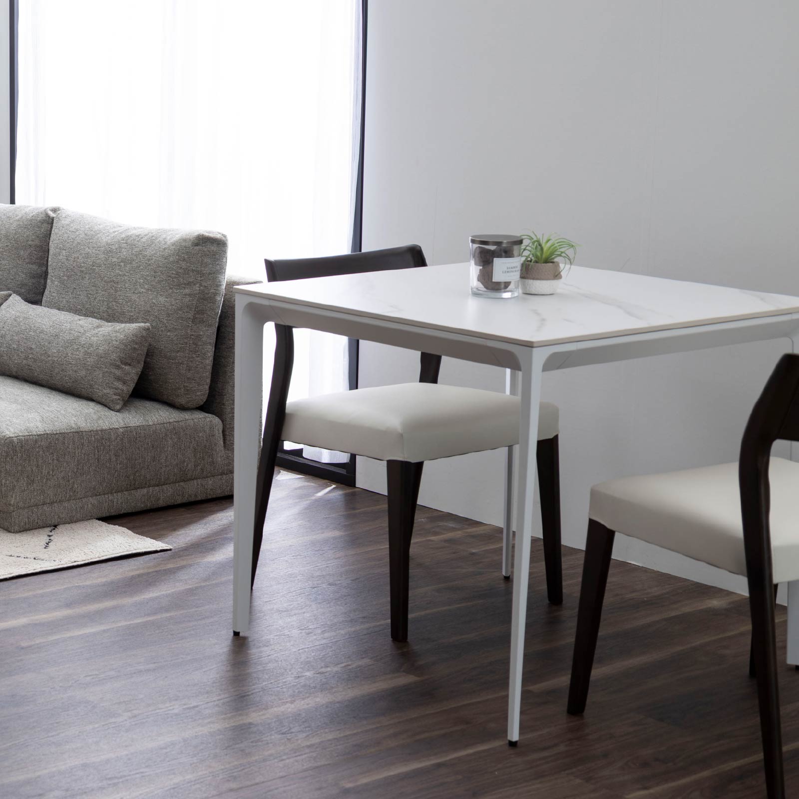 ［幅80-120］コロラド Ⅱ ｜ セラミック スチール脚 ダイニングテーブル