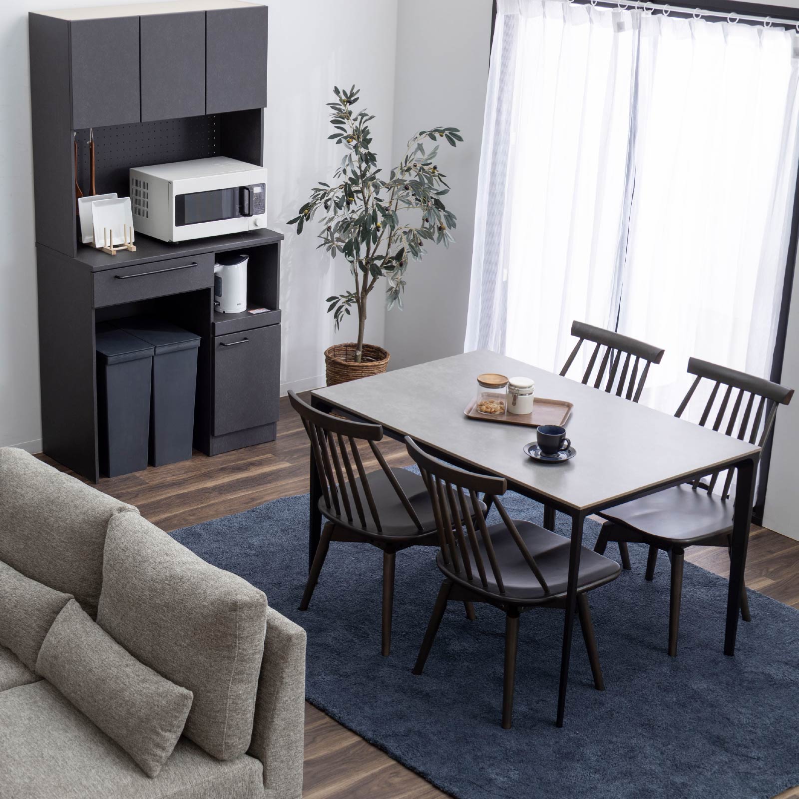 ［幅80-120］コロラド Ⅱ ｜ セラミック スチール脚 ダイニングテーブル