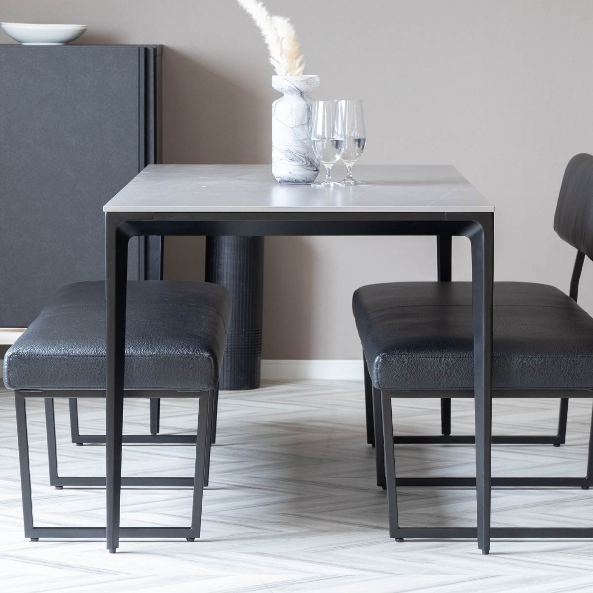 セラミックテーブル　ダイニングテーブル ダイニングテーブル DT-ART-180-BK 幅180cmセラミックダイニング 後藤