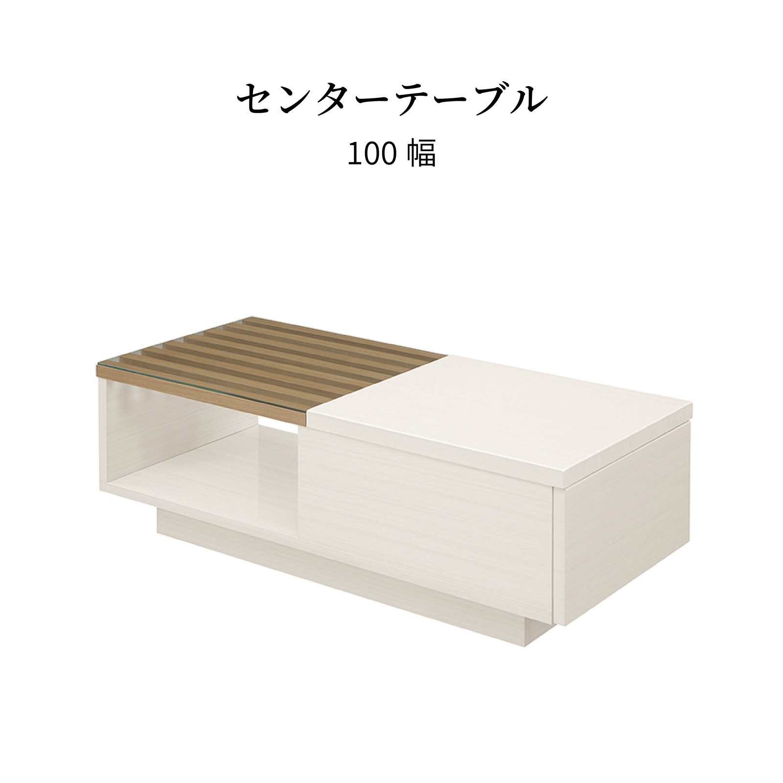 ［幅100］リモ  |  リビングテーブル ローテーブル センターテーブル 収納付き