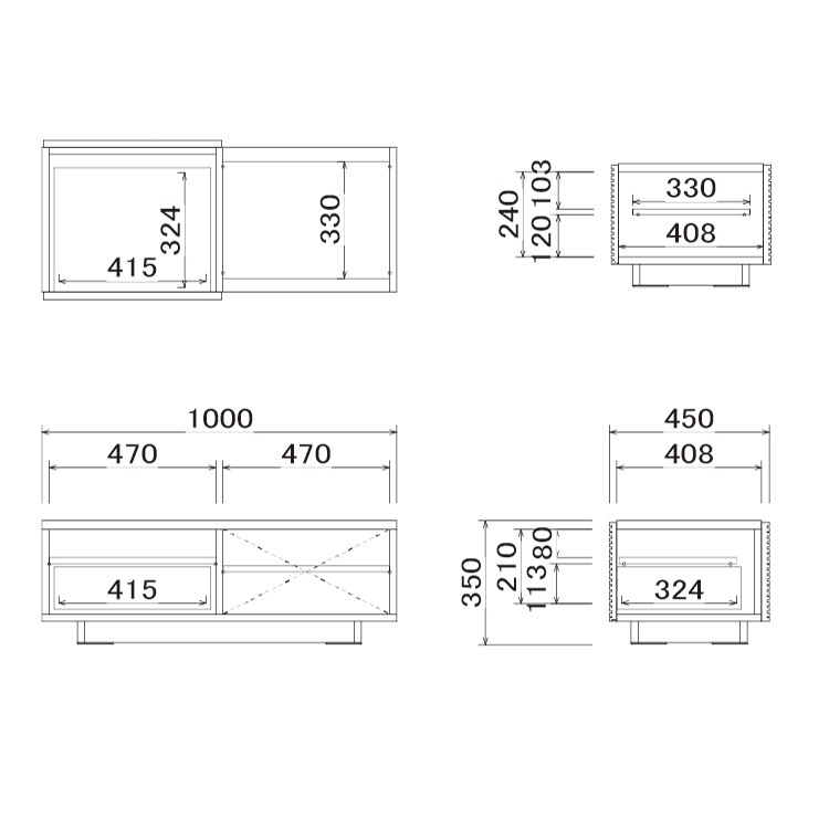 ［幅100］ センターテーブル 収納 100cm 木製 ローテーブル 引き出し 北欧 リビングテーブル 格子 ルーバー 木目 オーク ウォールナット ミニテーブル 収納棚
