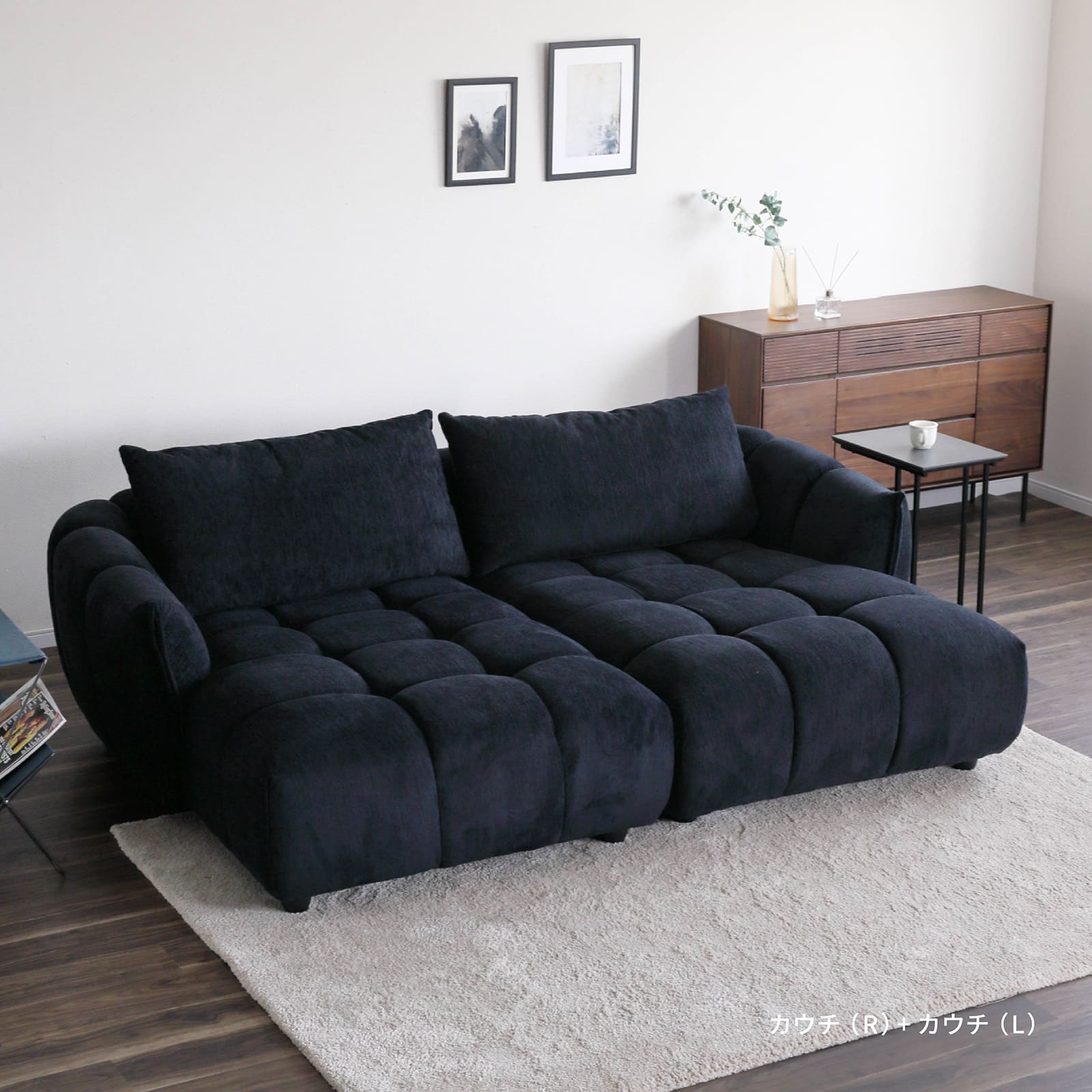 ［幅116］ 立体感 ローバック 1人掛け カウチ ソファ 画像16