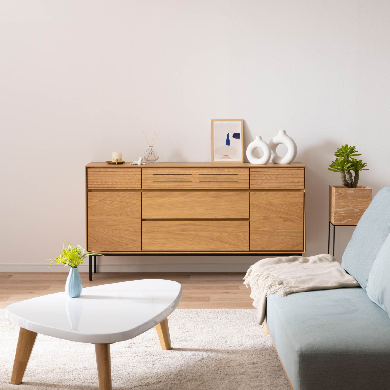 ［幅150］ 突板 収納 アイアン脚 チェスト