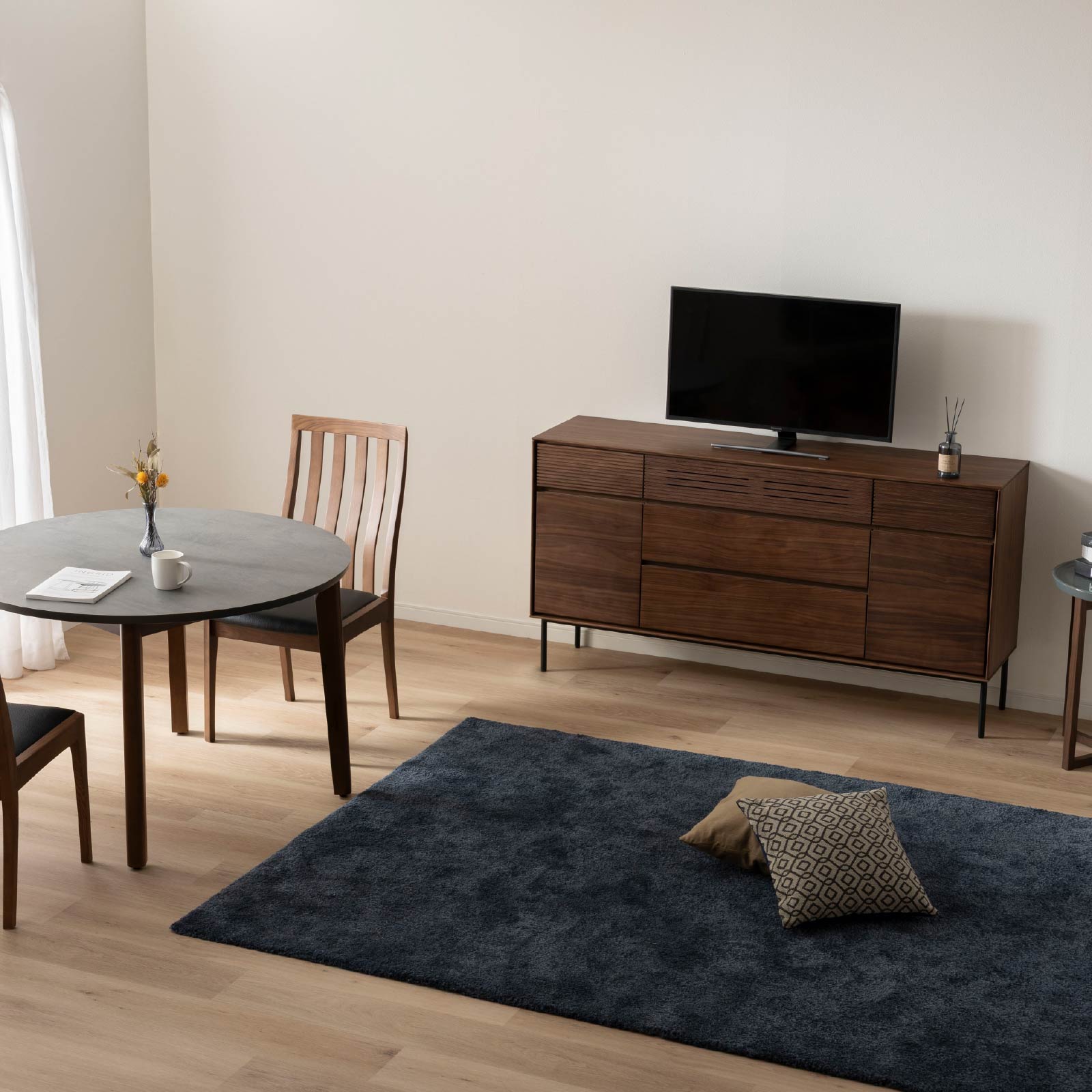 ［幅150］ 突板 収納 アイアン脚 チェスト