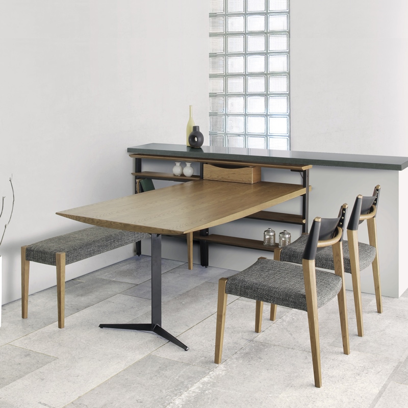 【2脚セット】［幅48/座面高44］リズ | ダイニングチェア オーク 無垢材 PVCレザー