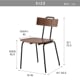 【2脚セット】［幅42］ダイニングチェア アイアン脚 ウォールナット