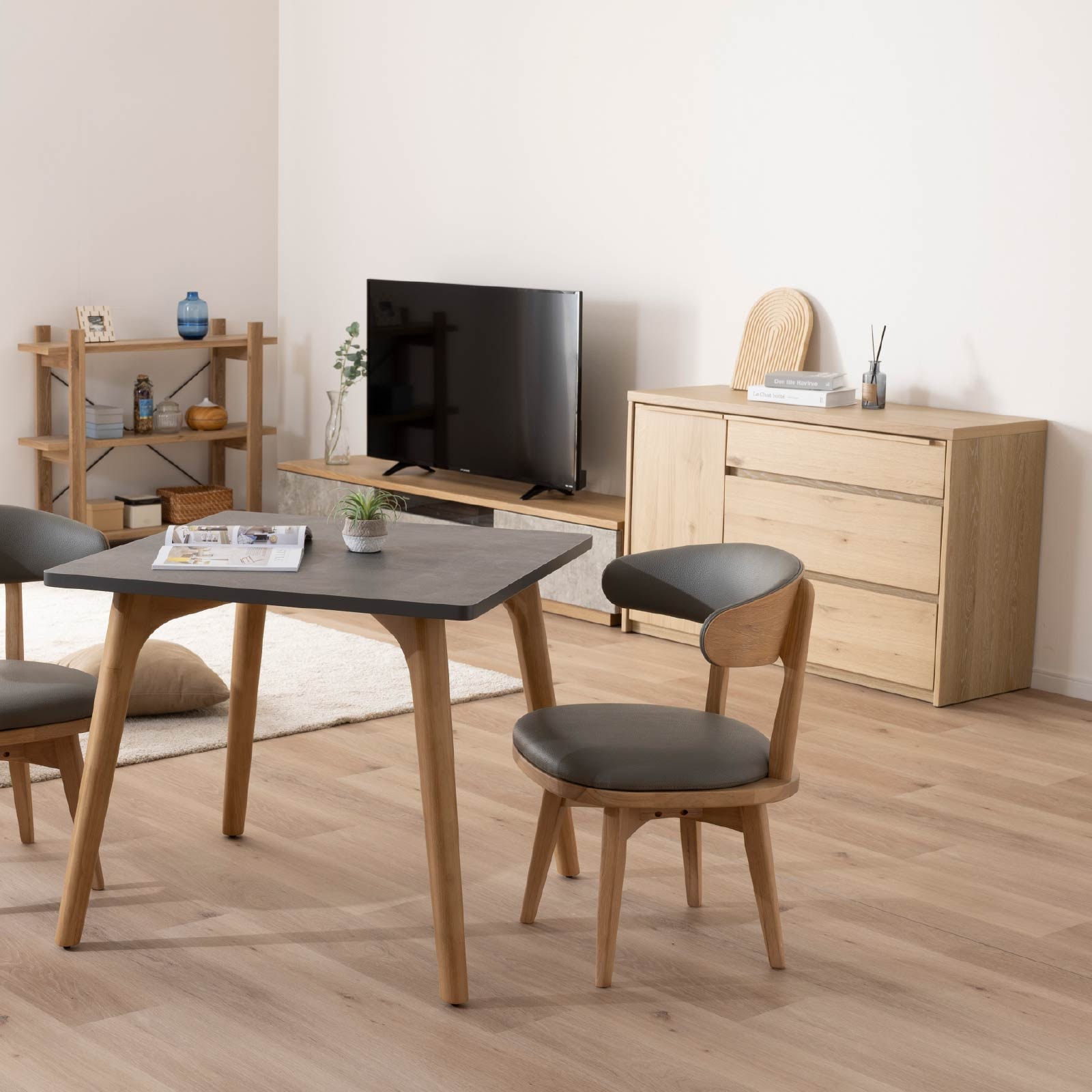 ［幅120］ サイドボード キャビネット オーク